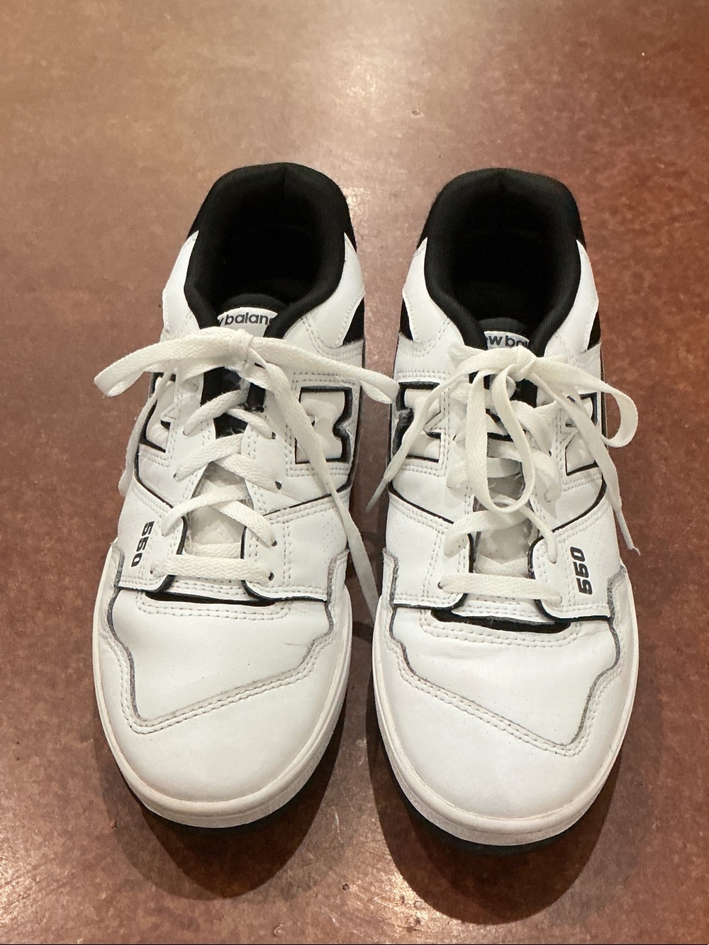 New Balance 550 White and Black Retro Athletic Sneakers